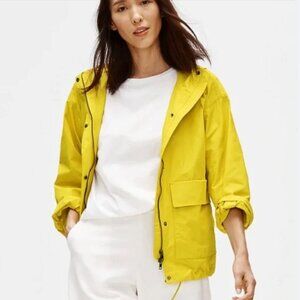 EILEEN FISHER Pocketed Hooded Drawstring Hem Zip Up Jacket Size XS